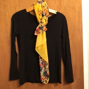 Yellow floral scarf for fall!